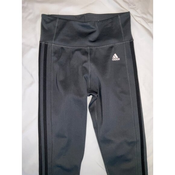 Adidas Womens Climate Cross Training HR Leggings size Small Grey/Blk - Picture 2 of 4